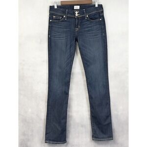 Hudson Ginny Straight Super Model Jeans Women 27 Stretch Minimal Indie Dark Wash